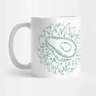 Avocado with radial rays Mug